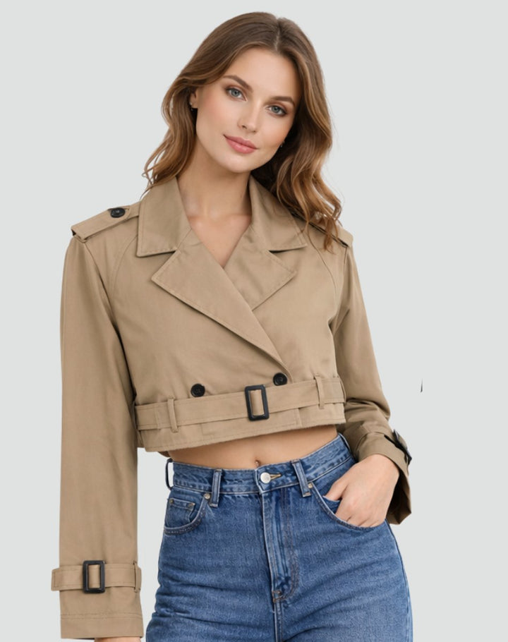 Selina | Kurzer Taillierter Trenchcoat Mit Eleganter Silhouette