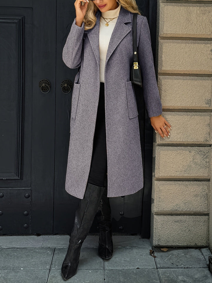 Evangeline | Long Coat – Timeless Belted Style for Women
