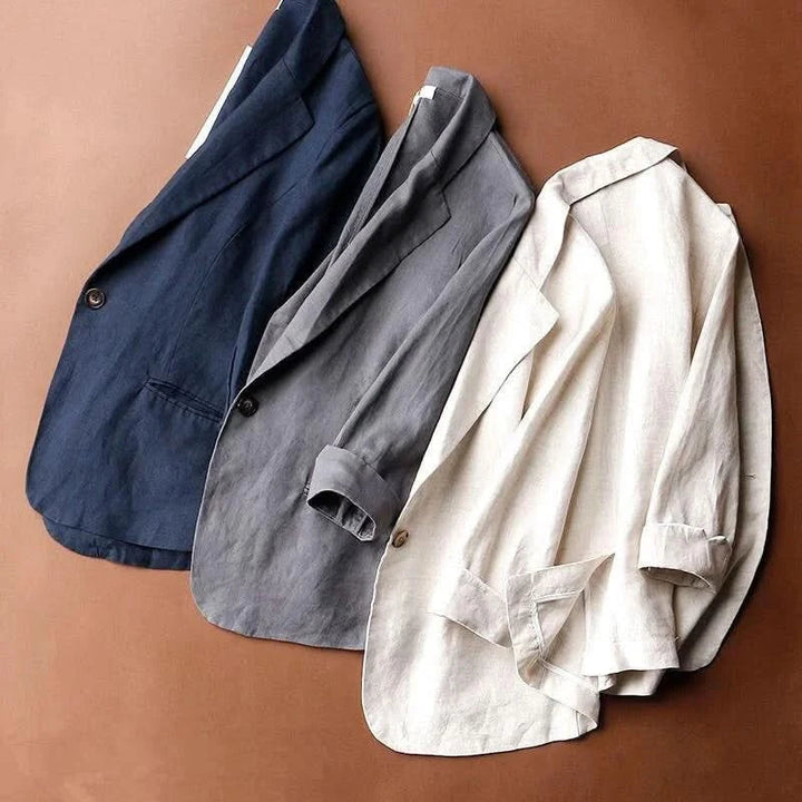 Alena | Linen Blazer – Elegante, Lässige Passform für Damen