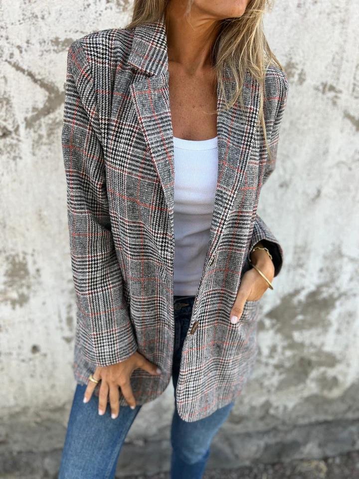 Charlotte | Zeitloser Karierter Blazer Aus Baumwolle