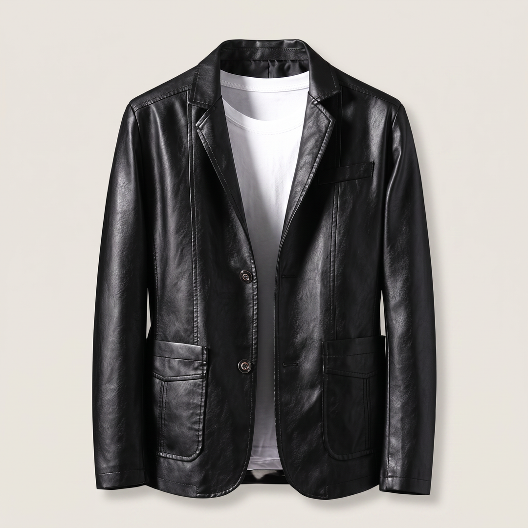 ALESSANDRO | Leder Blazer – Italienische Maßgeschneiderte Eleganz