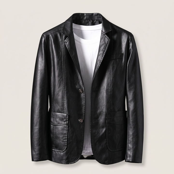 ALESSANDRO | Leder Blazer – Italienische Maßgeschneiderte Eleganz