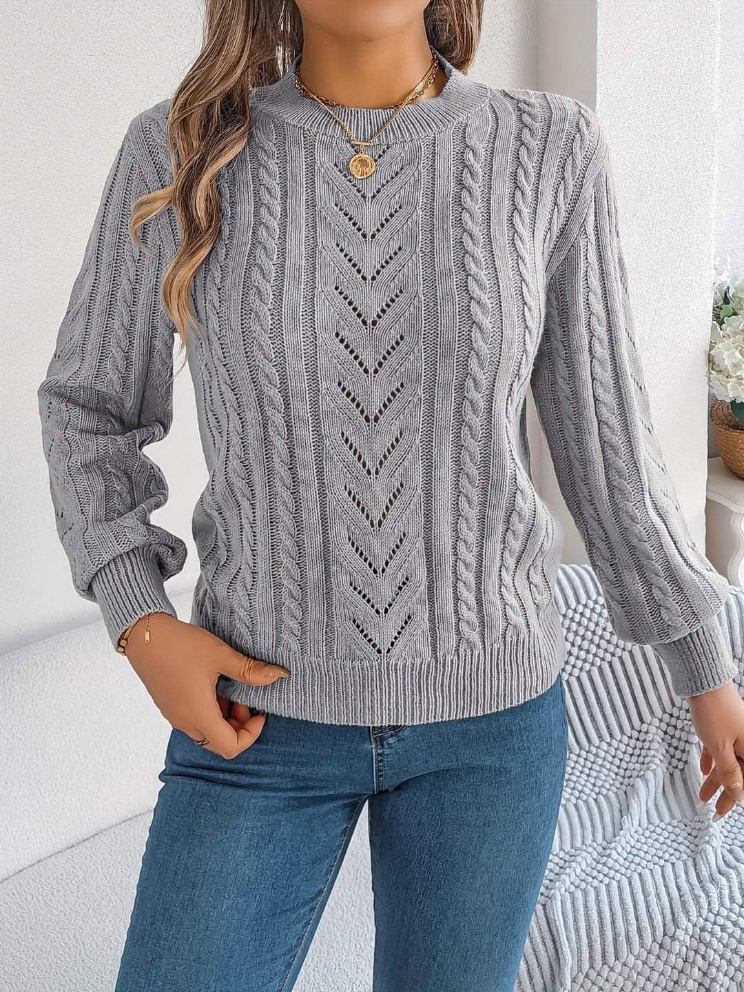 Blythe | Strickpullover mit Kabelmuster