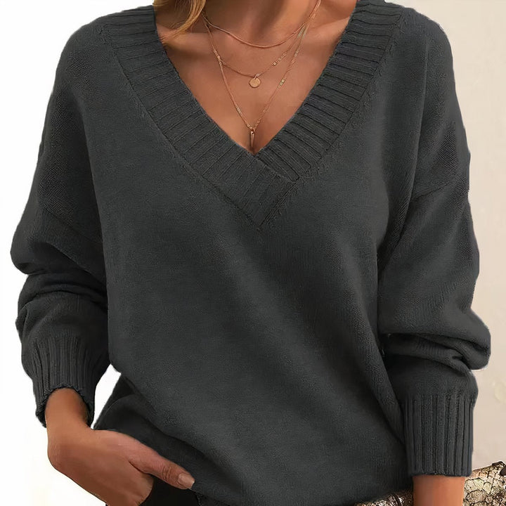 Rosie | Edler Damen V-Ausschnitt Strickpullover Mit Kaschmir-Mischung
