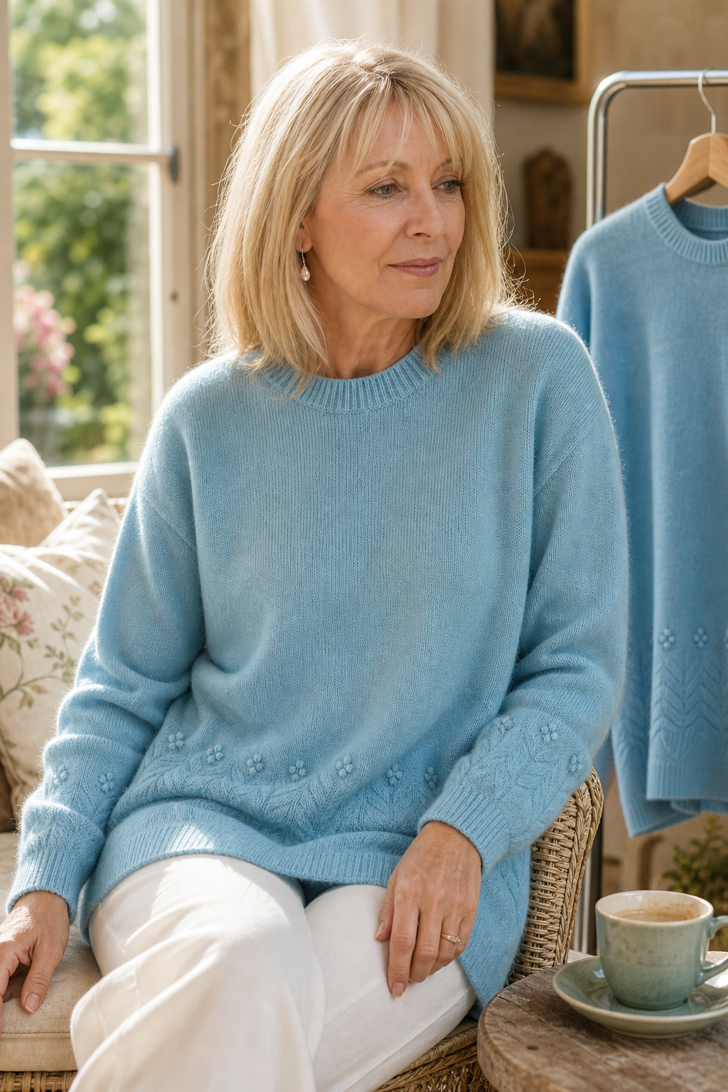 Cablesse | Kabelstrickpullover mit Rundhalsausschnitt