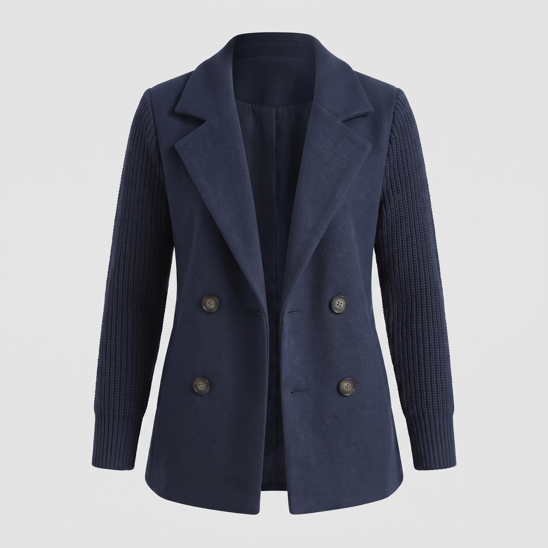 Kendra | Double Breasted Blazer mit Strickärmeln