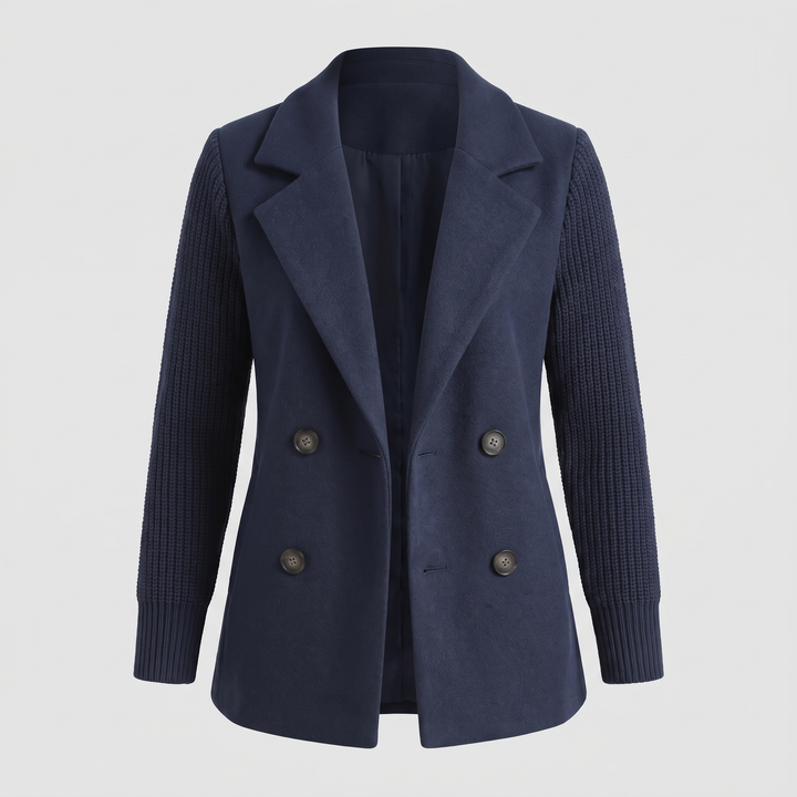 Kendra | Double Breasted Blazer mit Strickärmeln