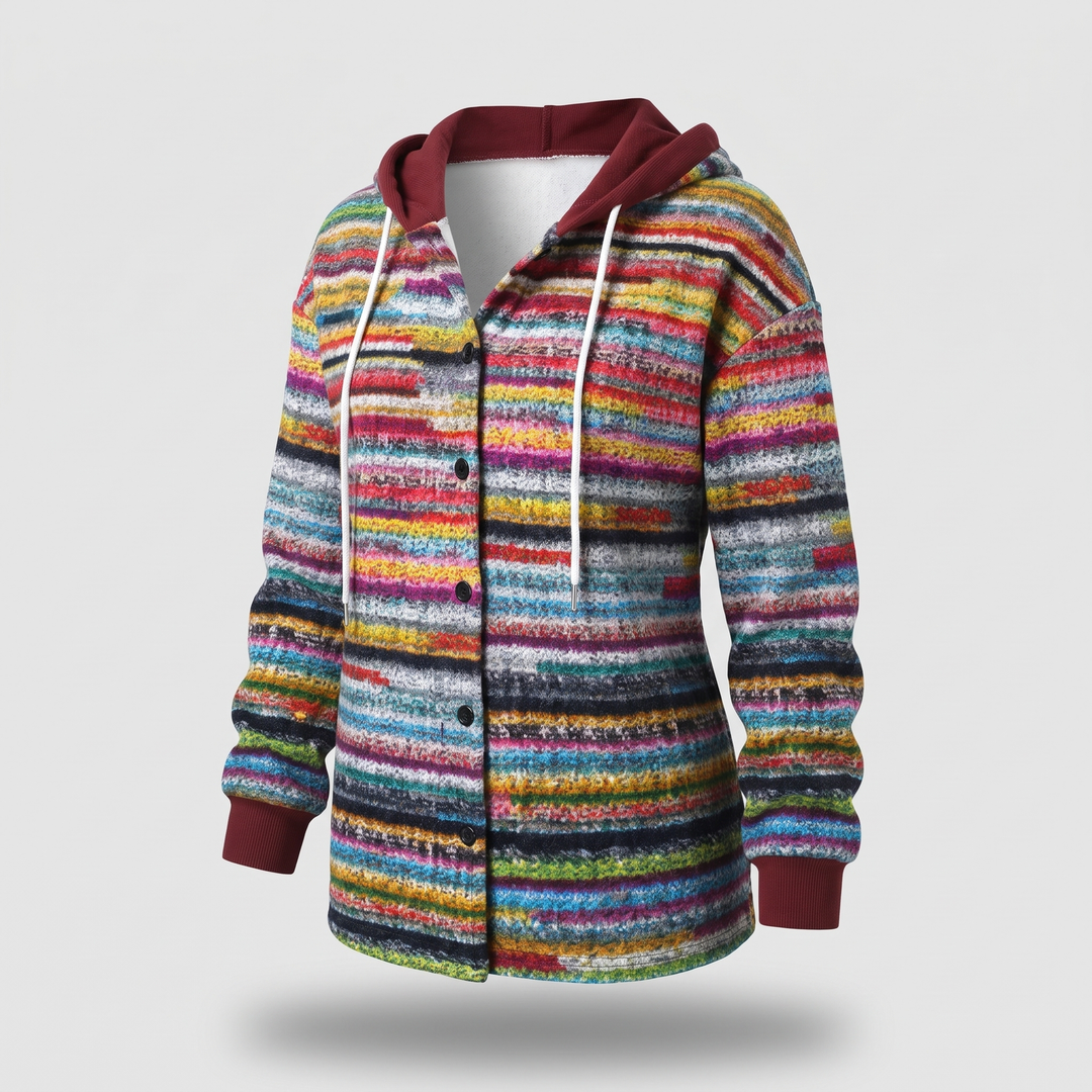 Glenna | Highland Plaid Hooded Coat – Modischer Komfort für Frauen