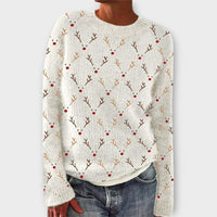 Nele | Kuscheliger Weihnachtspullover mit Festlichem Winterdesign