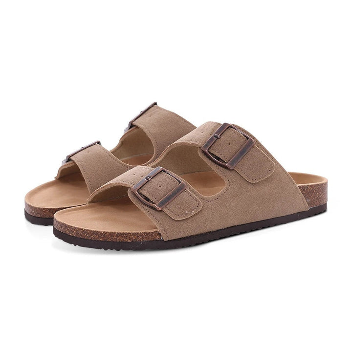 Lotte | Stylish and Comfortable Suede Mules with Cork Sole