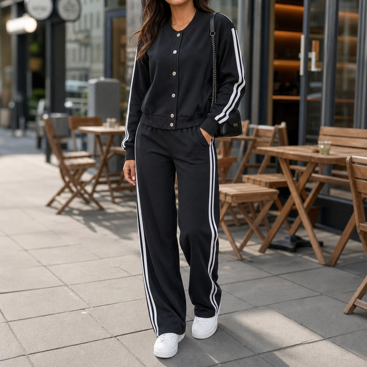Wearbella | High-Waisted Wide-Leg Tracksuit Set – Komfortabel und Poliert
