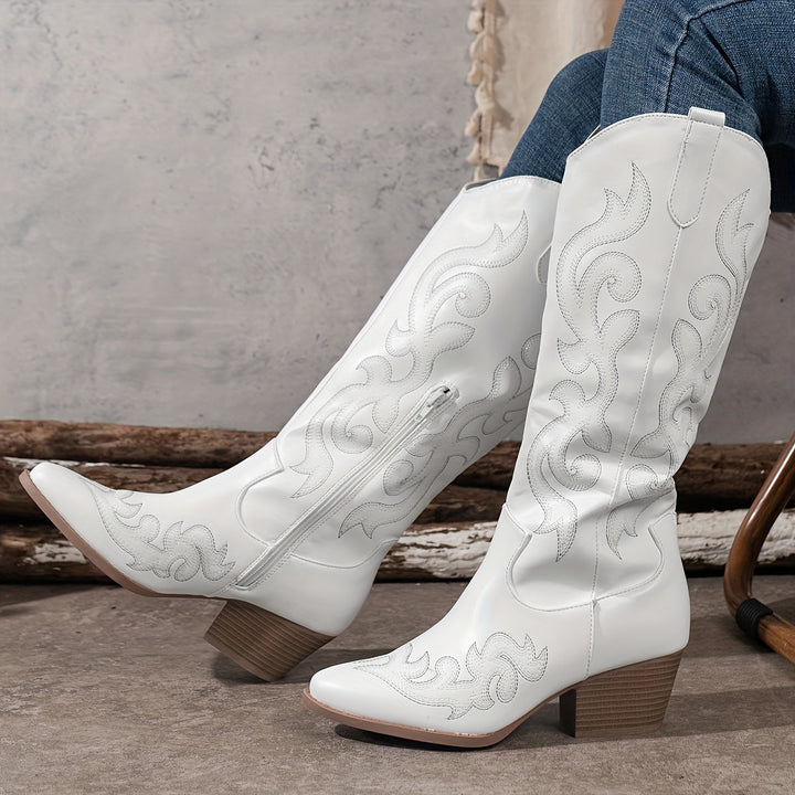 Elisa | Klassische Western Cowboystiefel mit komfortabler Wadenweite