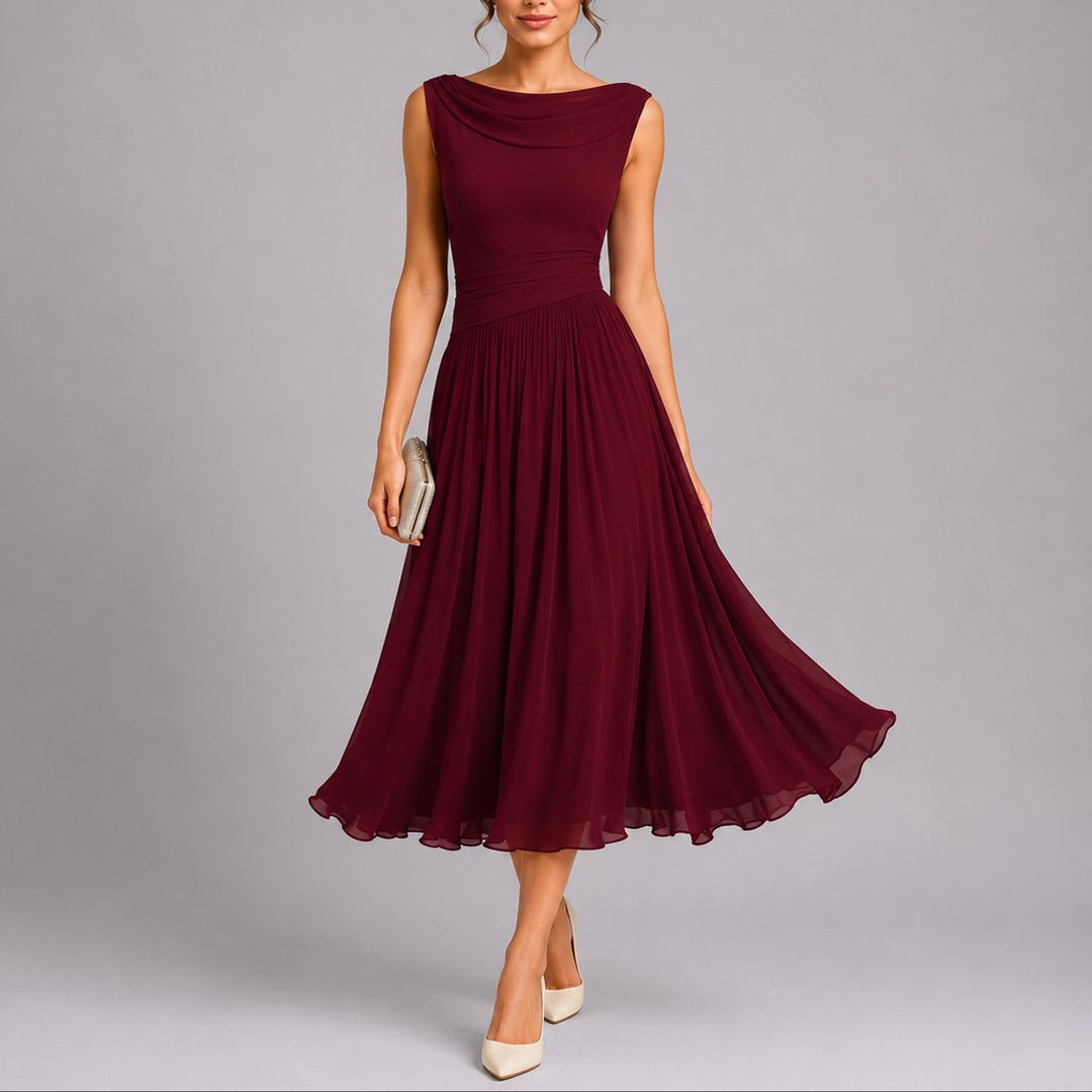 Marlene | Elegantes Herbst-Hochzeitskleid Mit Drapiertem Ausschnitt