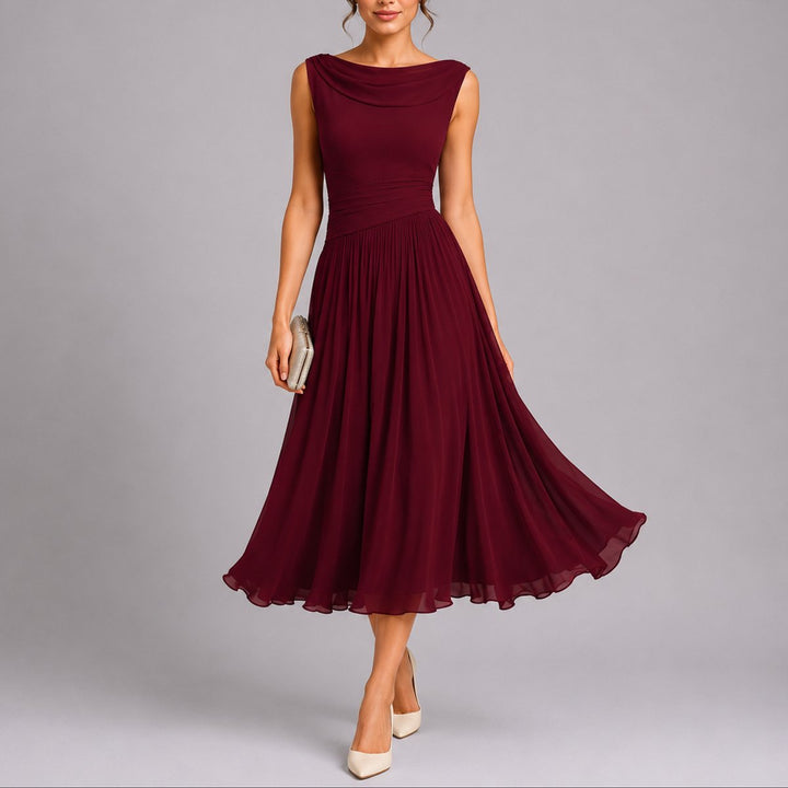 Marlene | Elegantes Herbst-Hochzeitskleid Mit Drapiertem Ausschnitt