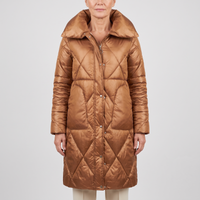 Diana | Long Quilted Winter Coat with Hood and Warm Padding