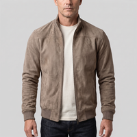 Julian | Modern suede bomber jacket with a full-length zipper