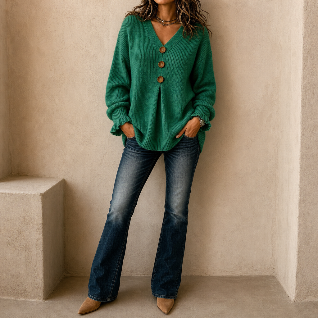 Vessa | Strickpullover mit V-Ausschnitt für Frauen