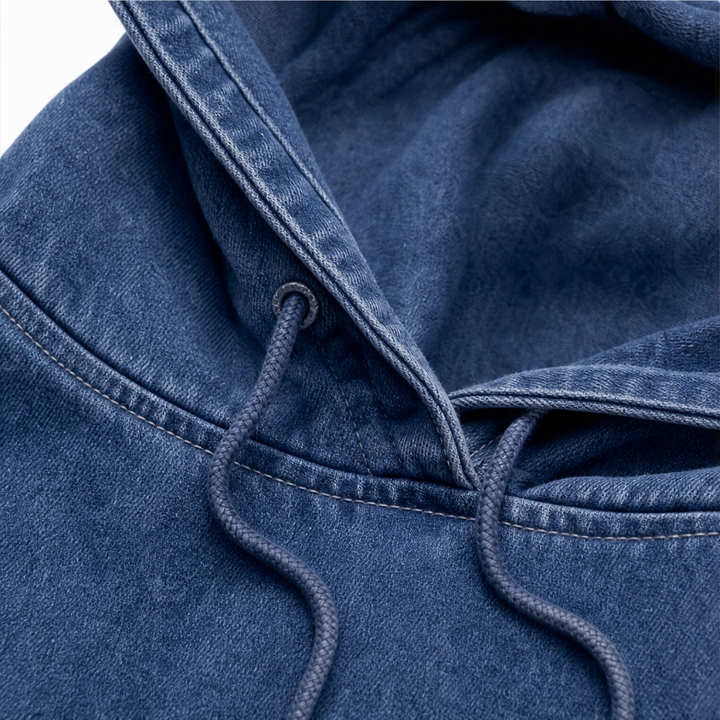 Denim Ease | Oversized Denim-Look Hoodie für einen lässigen Style