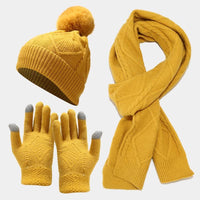 Andrea | Kuscheliges 3-teiliges Scarve-Set mit Mütze und Handschuhen