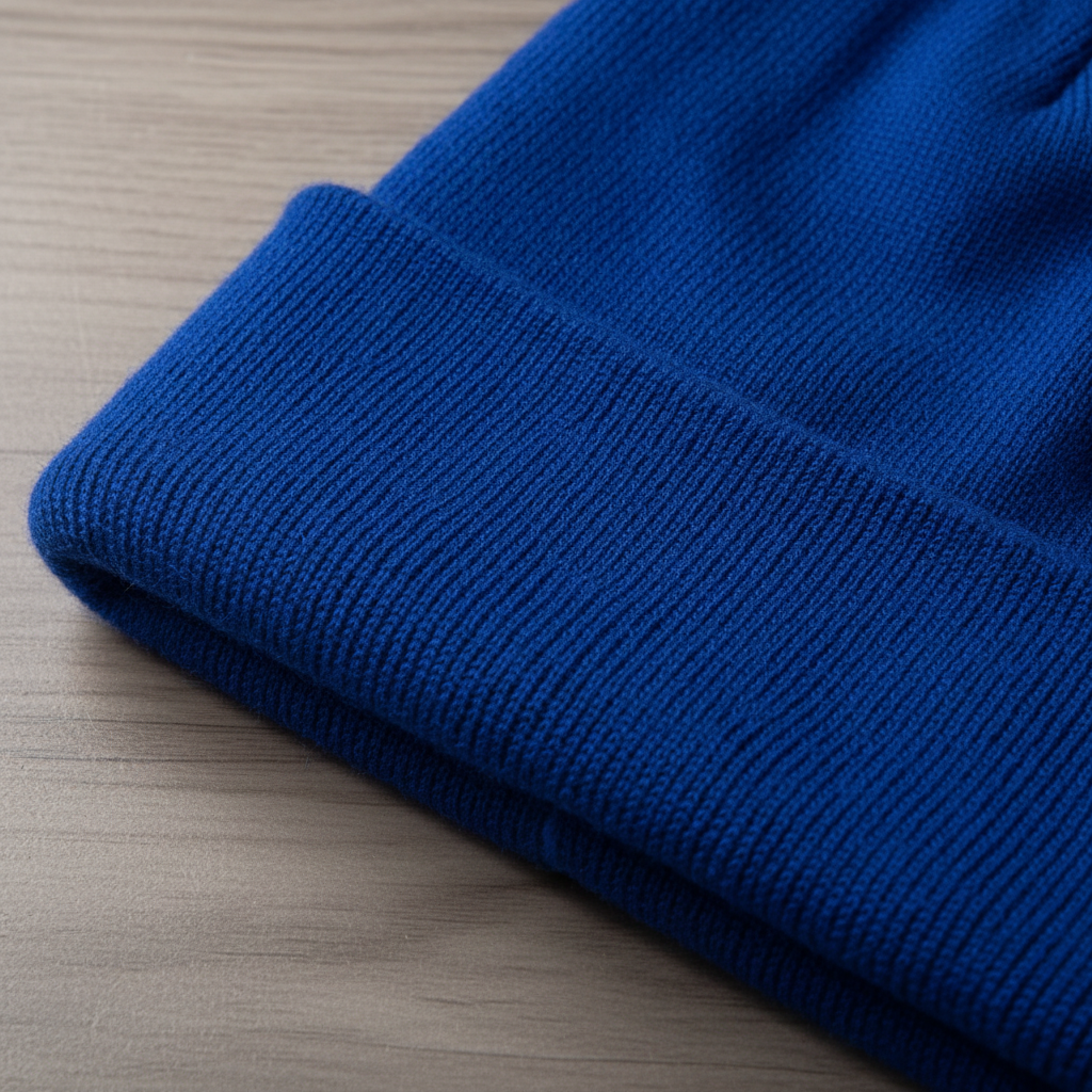 Blaue Wintermütze | Gestrickte Wintermütze mit warmer Isolierung