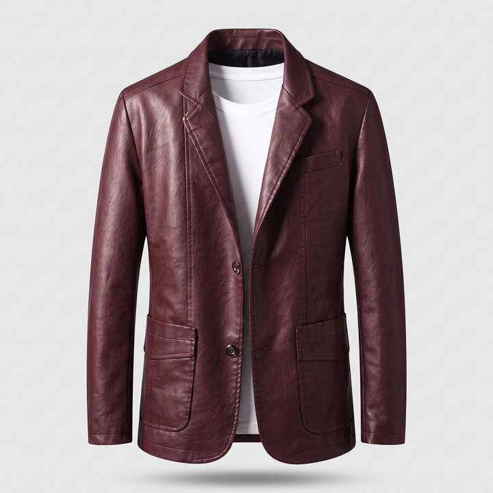 ALESSANDRO | Leder Blazer – Italienische Maßgeschneiderte Eleganz