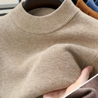 Moritz | Elegant knit sweater with a ribbed mock neck for men