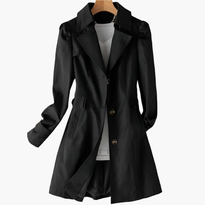 Elena | Langer Eleganter Trenchcoat Für Stilvolle Auftritte