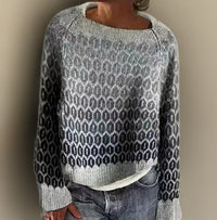 Kathrin | Modern knitted sweater with a Nordic Icelandic pattern