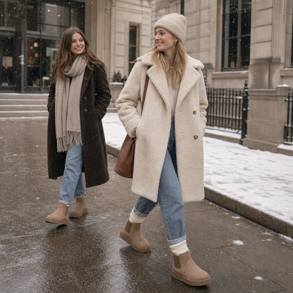 Cozywalk | Futtergefütterte Slip-On Winterstiefel für Damen