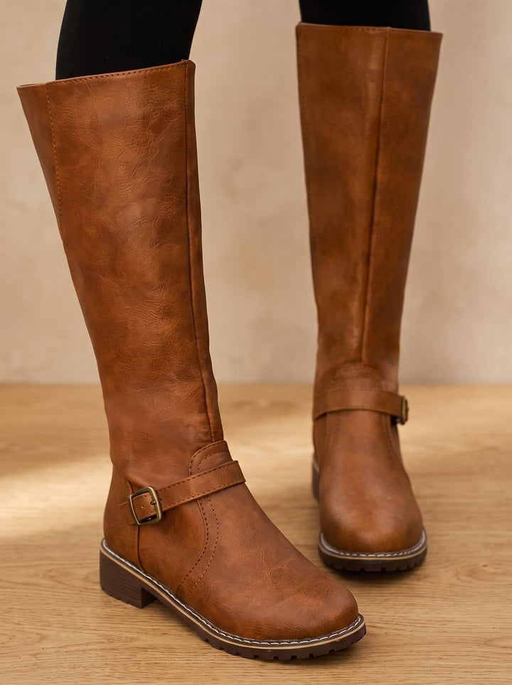 Amelia | Kniehohe Stiefel – Elegantes Design mit Schnalle für Damen