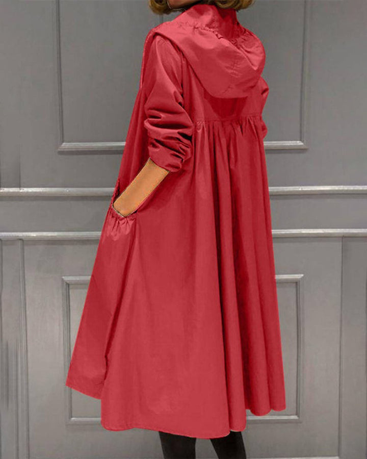 Amelie | Wasserabweisender Kapuzen-Trenchcoat mit Femininer Silhouette
