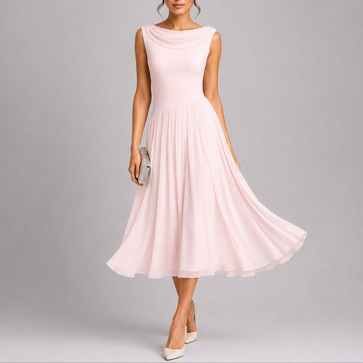 Marlene | Elegantes Herbst-Hochzeitskleid Mit Drapiertem Ausschnitt