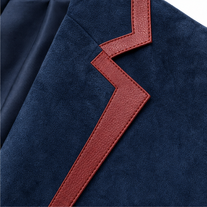 Velvara | Contrast Trim Velvet Blazer – Eleganter Schnitt für Frauen