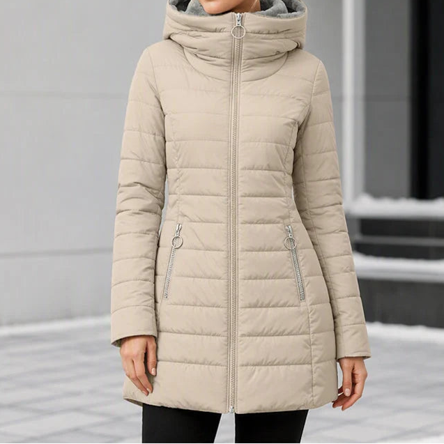 Cozelle | Quilted Hooded Insulated Puffer Coat – Warm und Eleganz für Frauen