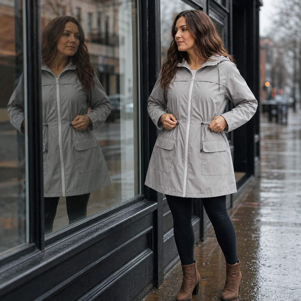 Rainelle | Fitted Waterproof Rain Jacket – Stylish Everyday Look