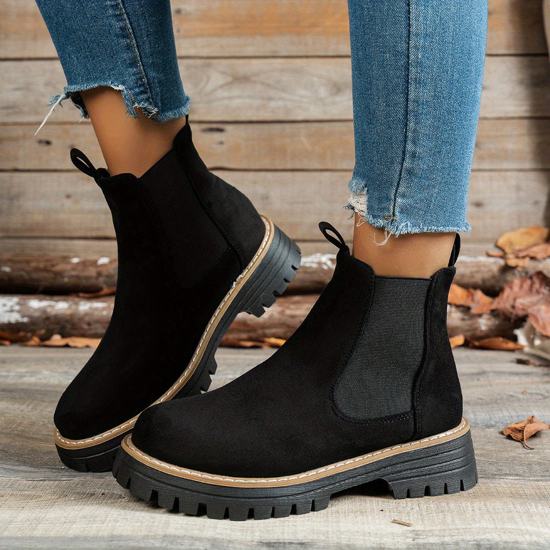 Yvonne | Moderne Und Elegante Chelsea-Plateau-Stiefeletten