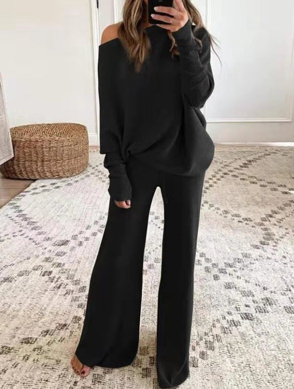 Sandra | Modernes und Asymmetrisches Zweiteiliges Strick-Set
