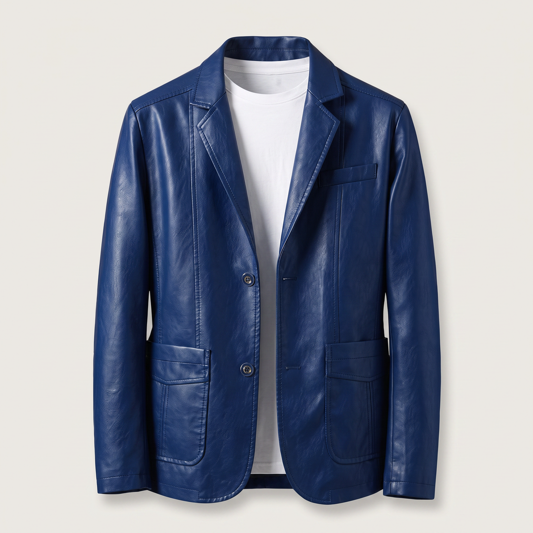 ALESSANDRO | Leder Blazer – Italienische Maßgeschneiderte Eleganz