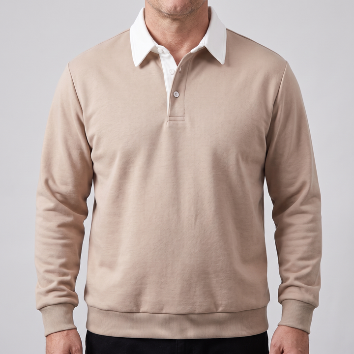 Ellison | Polo Sweater mit langen Ärmeln für Herren