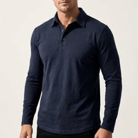 Mario | Klassisches Slim-Fit Langarm-Poloshirt