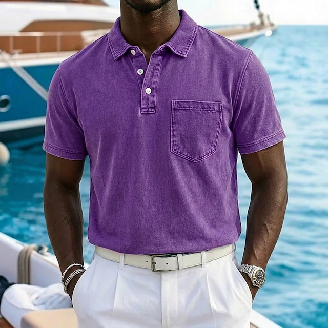 Vincent | Vintage-Washed Polo Shirt – Klassischer Look für Männer