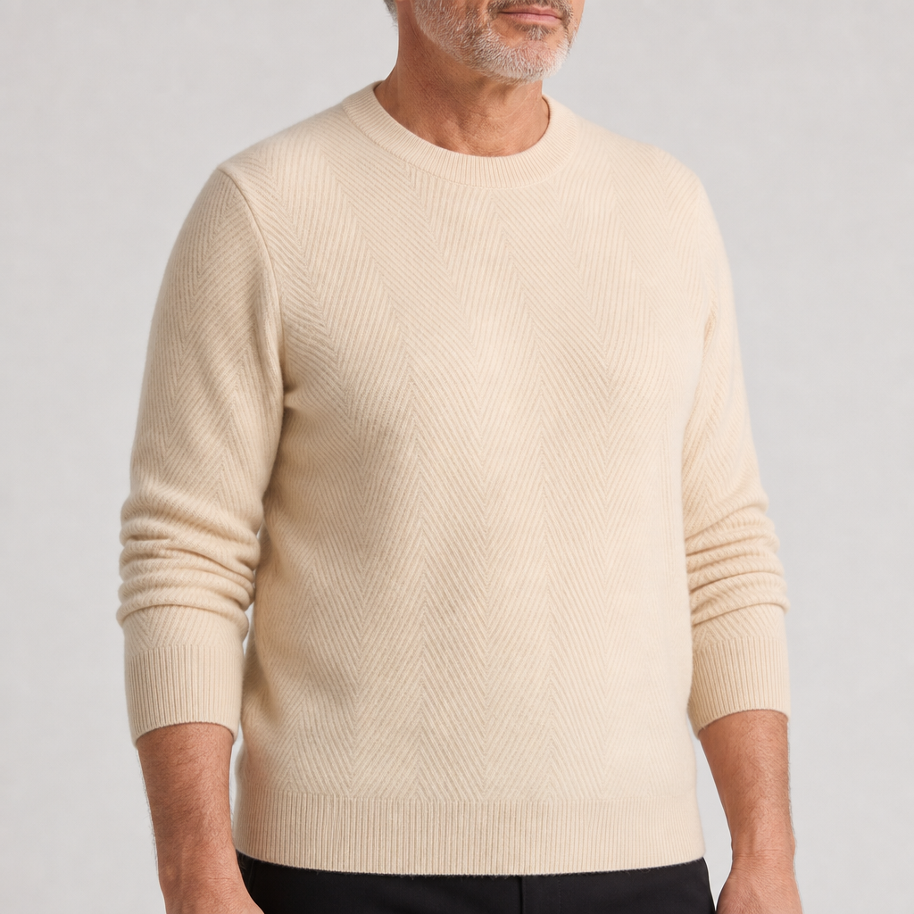 Cairo | Cashmere Sweater – Komfortabler Chevron-Strick für Männer