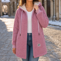 Amelia | Fluffy and elegant hooded shearling jacket