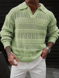 Felix | Leichter Strickpullover mit Klassischem Kragen und Luftiger Struktur