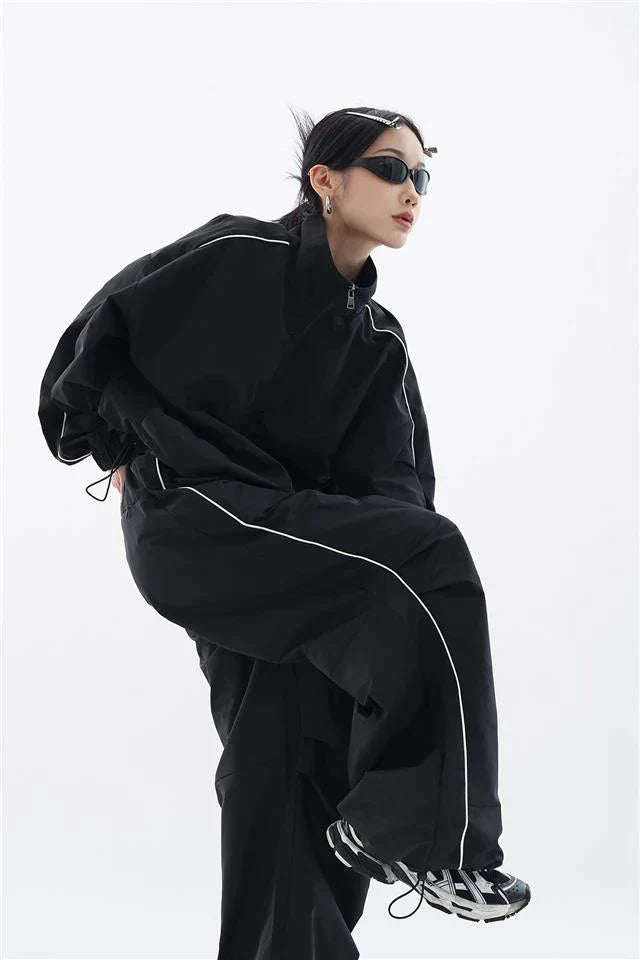 Drune | Oversized Trainingsanzug – Sportlich in Schwarz