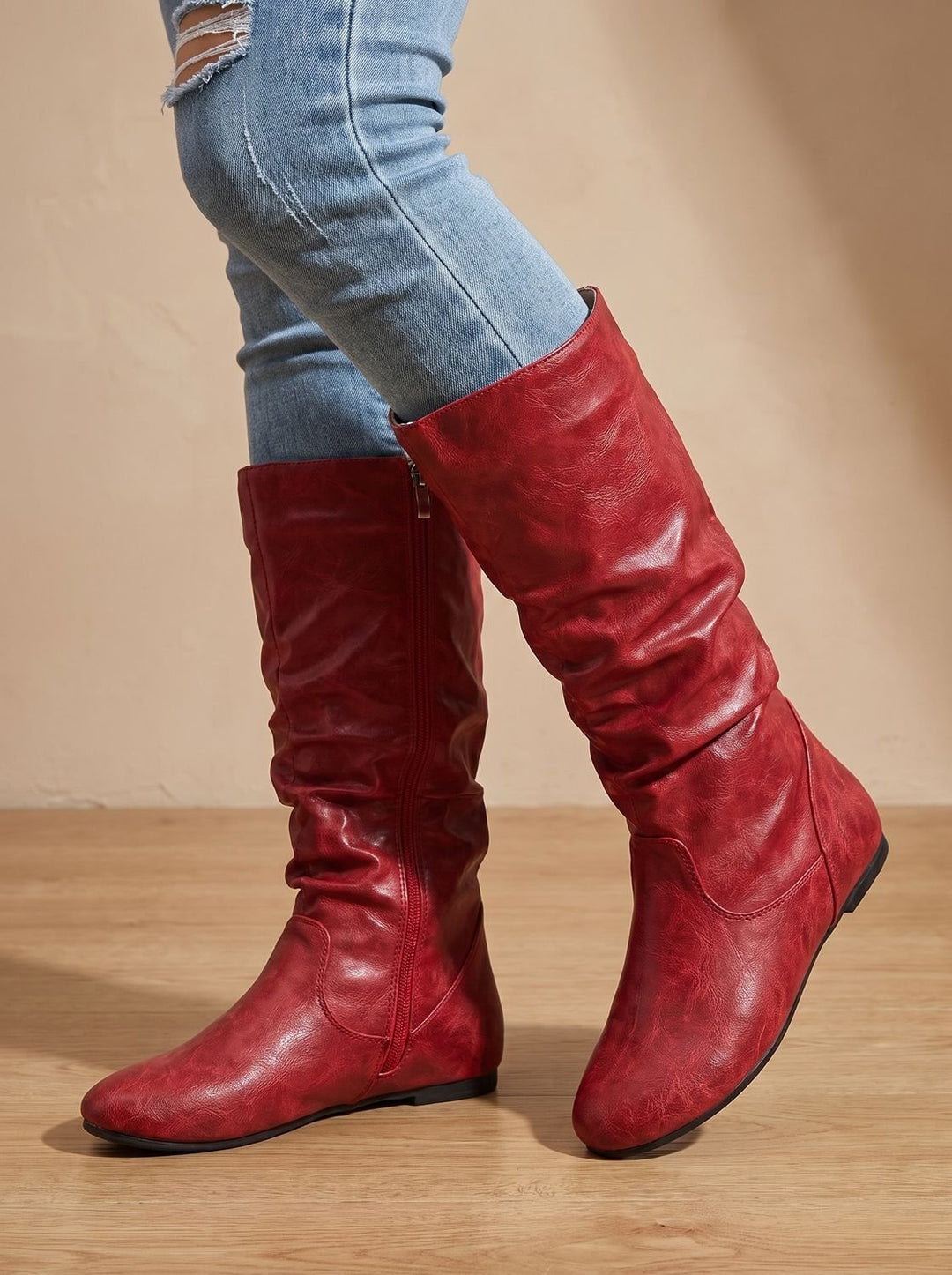 Harper | Slouchy Flat Knee High Boots für Frauen