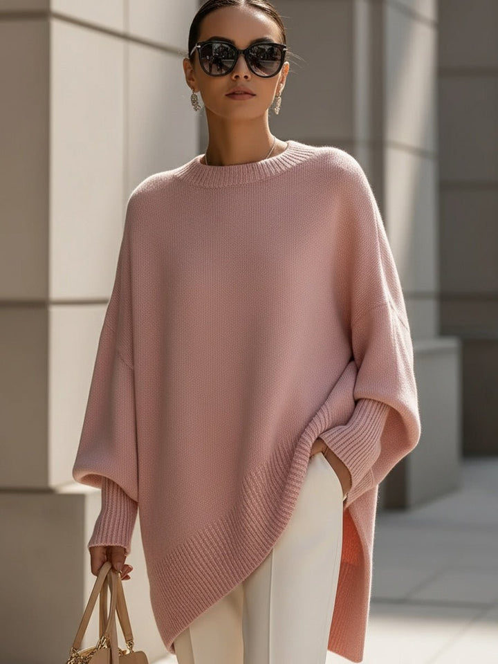 Hannah | Eleganter Oversized Damen Strickpullover Mit Fledermausärmeln