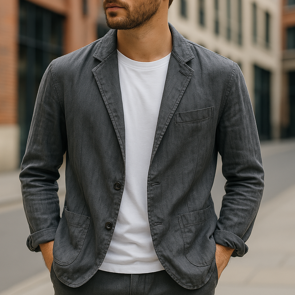 Rino | Blazer – Eleganter Leinenlook für warme Tage