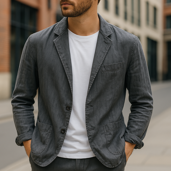 Rino | Blazer – Eleganter Leinenlook für warme Tage