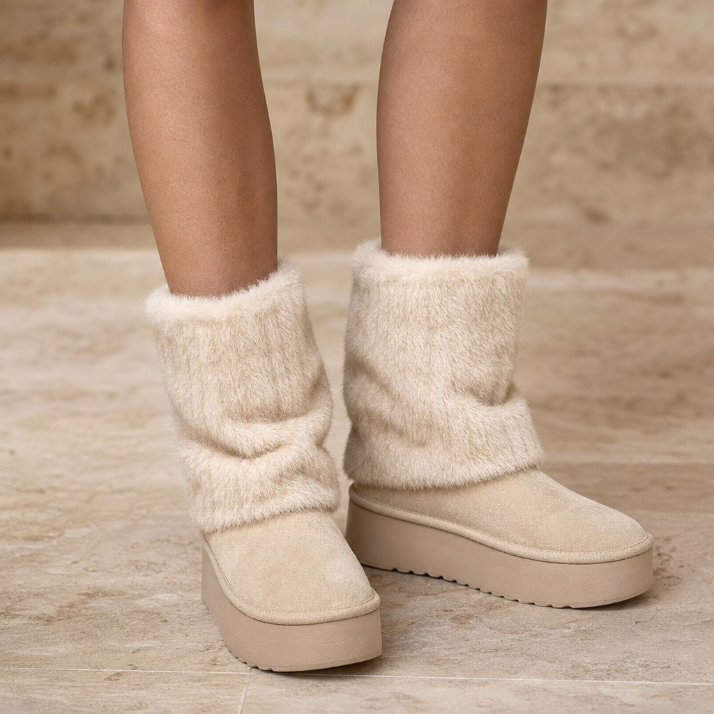 SnugLift | Plattform Winterstiefel mit Kunstfell für Damen